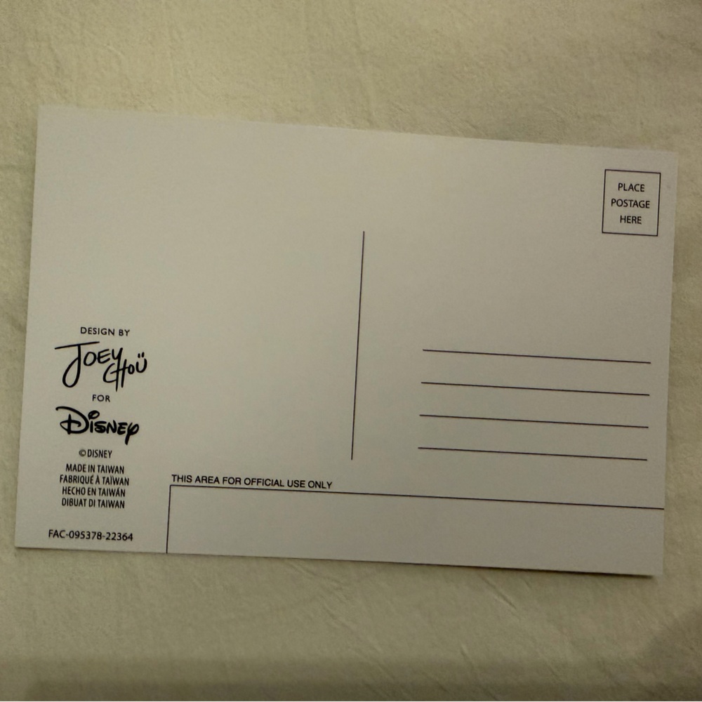 Disney Postcard Set of 5 by Joey Chou - Picture 7 of 7